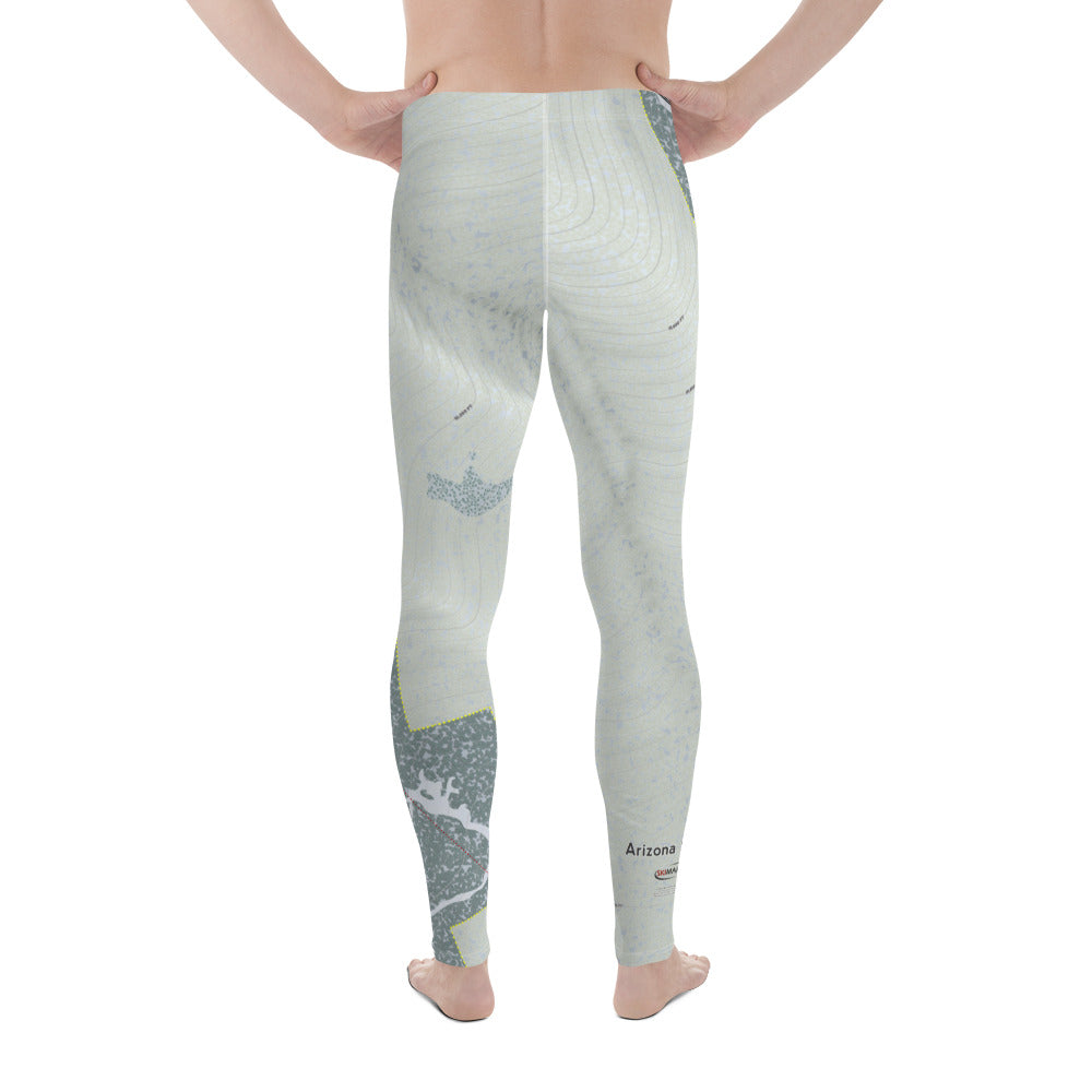 SnowBowl, Arizona Ski Trail Map Men's Base Layer Bottom - Powderaddicts