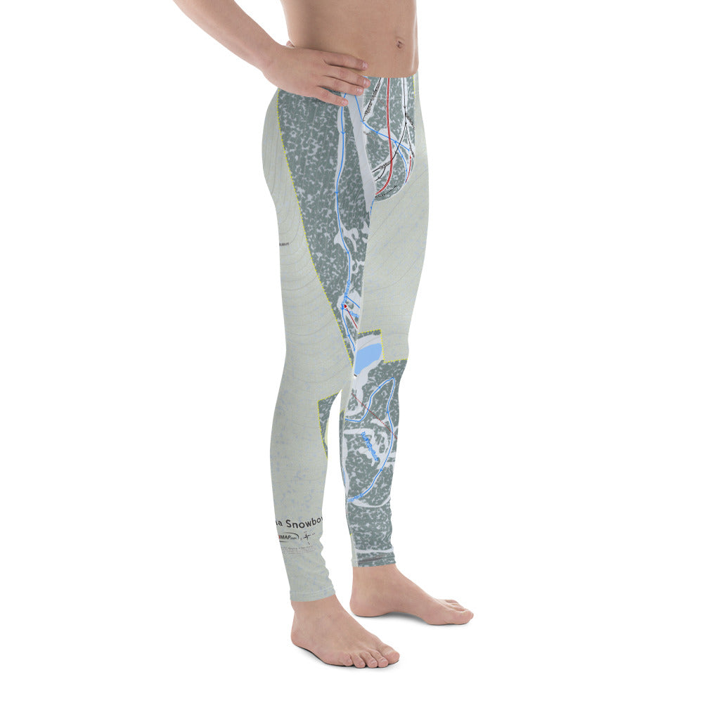 SnowBowl, Arizona Ski Trail Map Men's Base Layer Bottom - Powderaddicts