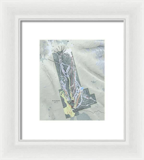 SnowBowl Ski Trail Map - Framed Print - Powderaddicts