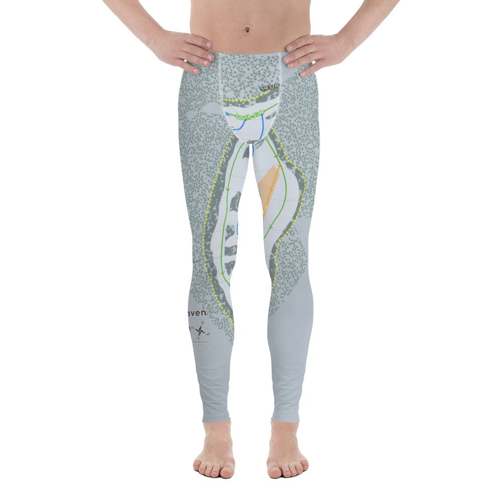 Snowhaven, Idaho Ski Trail Map Men's Base Layer Bottom - Powderaddicts