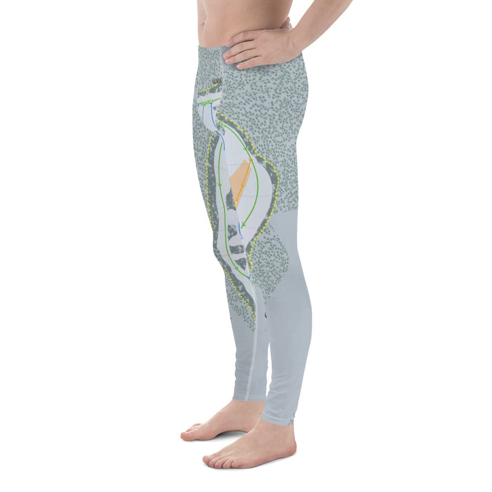 Snowhaven, Idaho Ski Trail Map Men's Base Layer Bottom - Powderaddicts