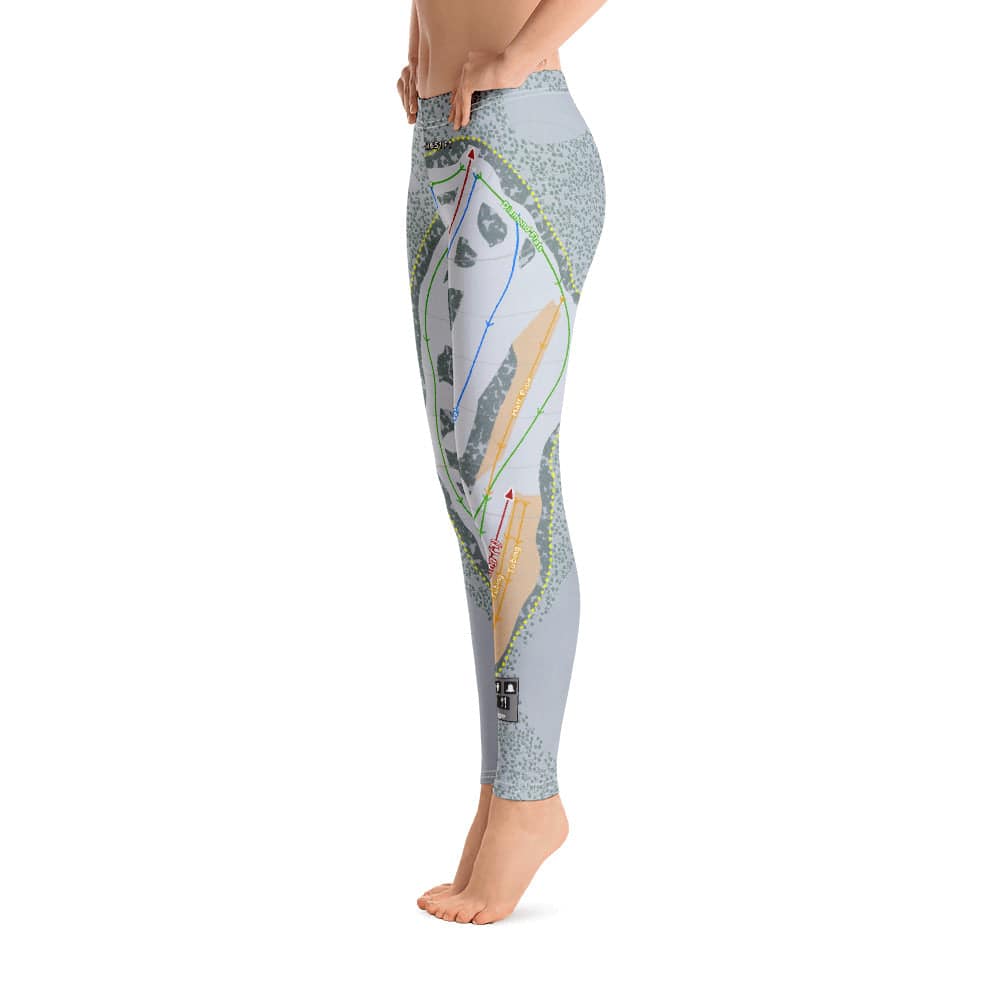 Snowhaven, Idaho Ski Trail Map Women's Base Layer Bottom - Powderaddicts