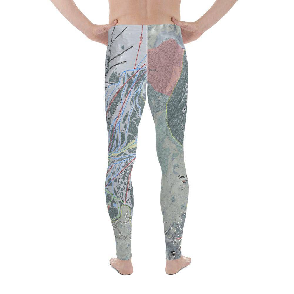 Snowmass, Colorado Ski Trail Map Men's Base Layer Bottom - Powderaddicts