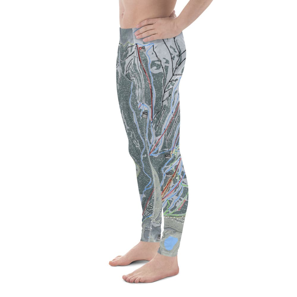 Snowmass, Colorado Ski Trail Map Men's Base Layer Bottom - Powderaddicts