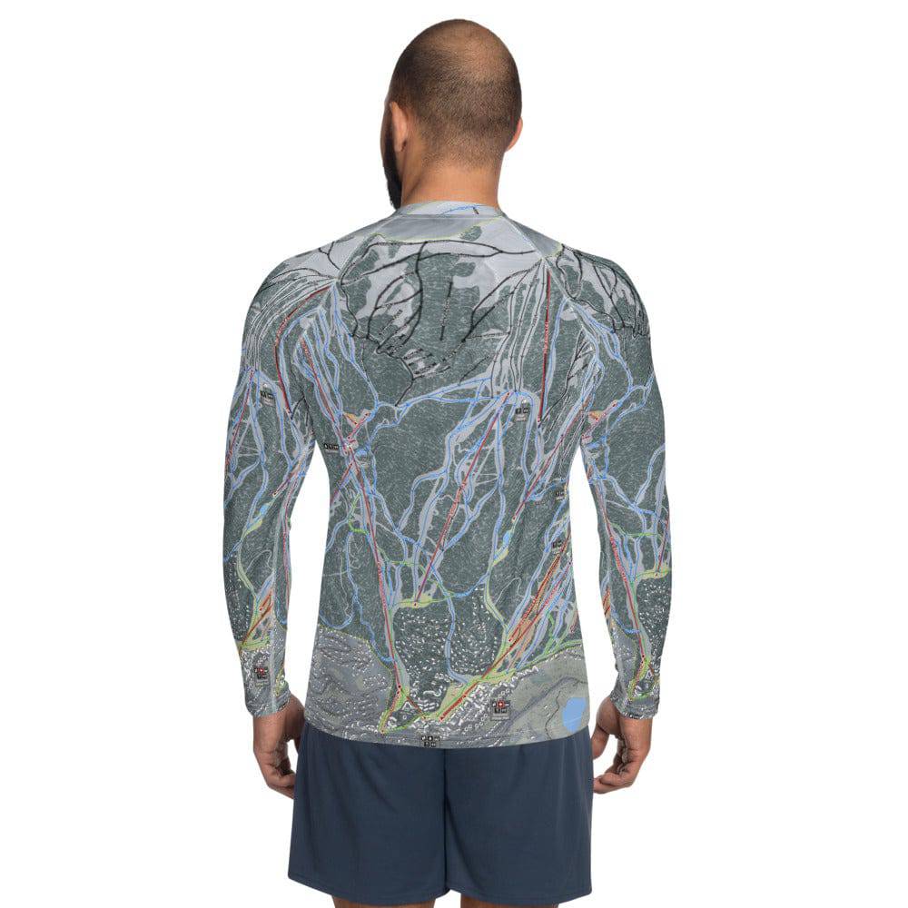 Snowmass, Colorado Ski Trail Map Men's Base Layer Top - Powderaddicts