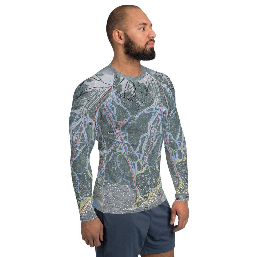 Snowmass, Colorado Ski Trail Map Men's Base Layer Top - Powderaddicts
