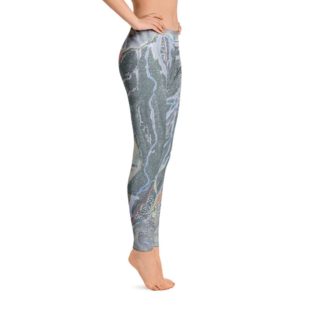 Snowmass, Colorado Ski Trail Map Women's Base Layer Bottom - Powderaddicts