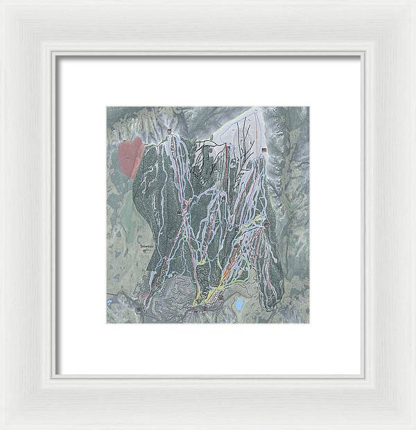 Snowmass Ski Trail Map - Framed Print - Powderaddicts