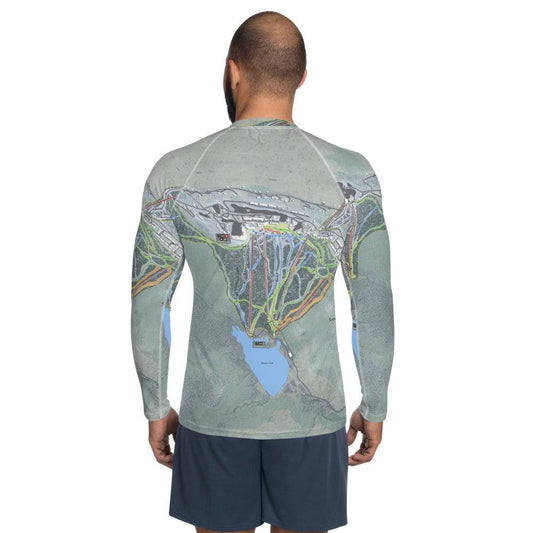 Snowshoe Mountain, West Virginia Ski Trail Map Men's Base Layer Top - Powderaddicts