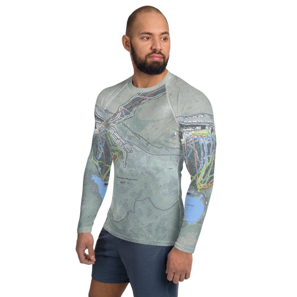 Snowshoe Mountain, West Virginia Ski Trail Map Men's Base Layer Top - Powderaddicts