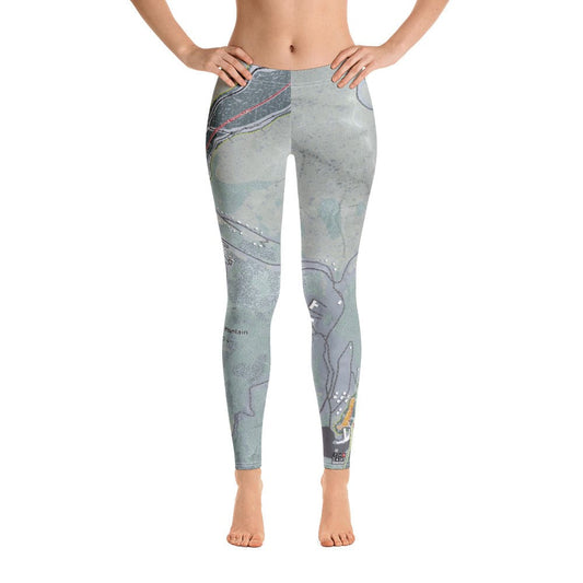 Snowshoe Mountain, West Virginia Ski Trail Map Women's Base Layer Bottom - Powderaddicts