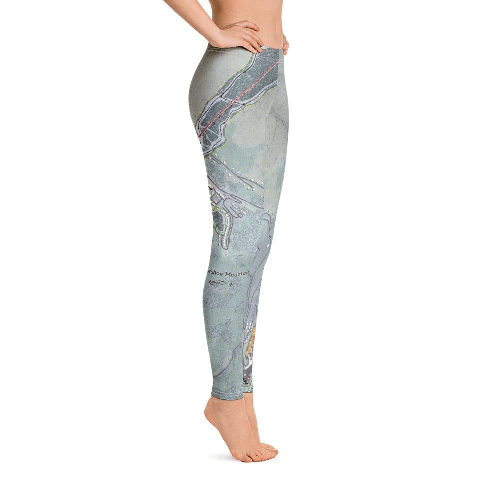 Snowshoe Mountain, West Virginia Ski Trail Map Women's Base Layer Bottom - Powderaddicts