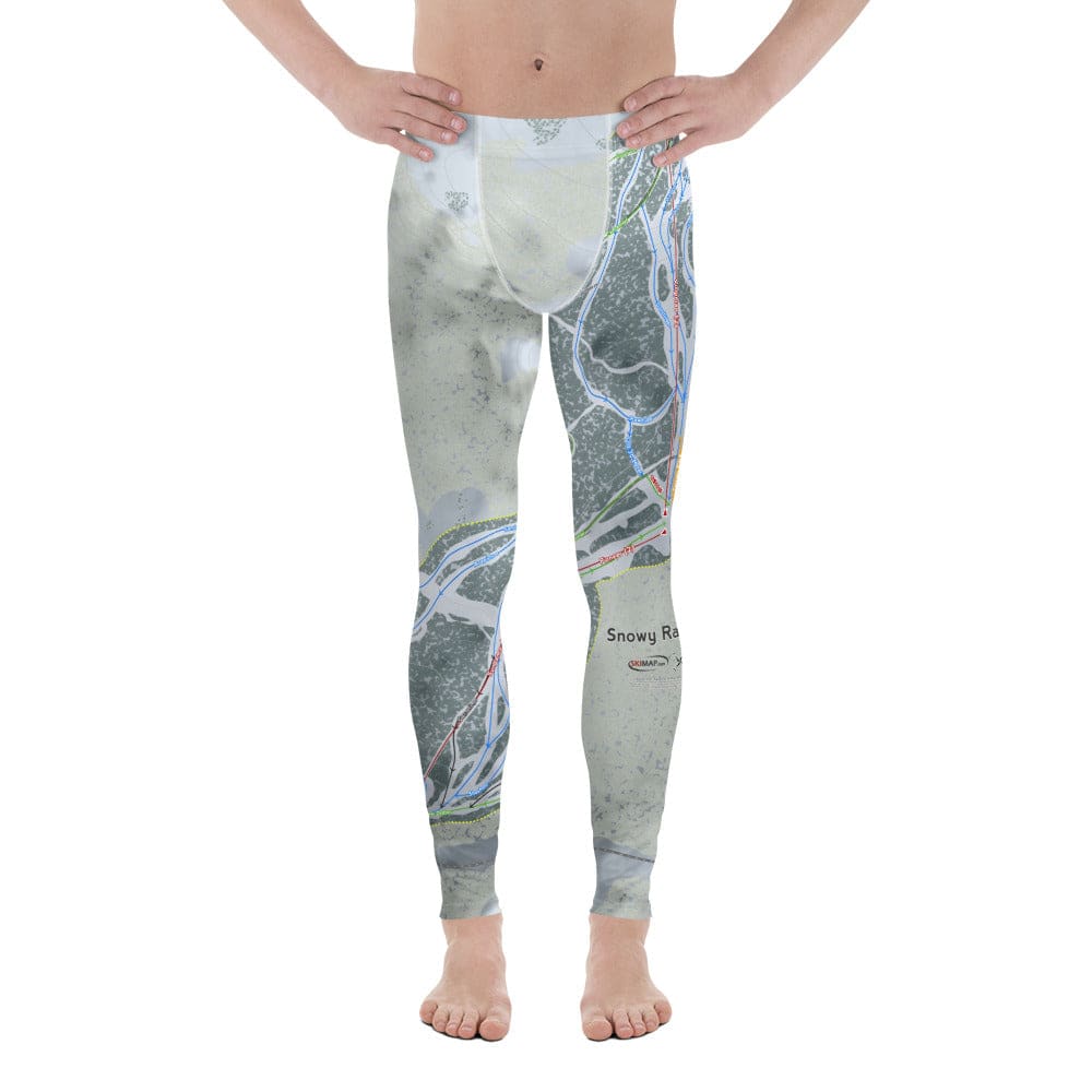 Snowy Range, Wyoming Ski Trail Map Men's Base Layer Bottom - Powderaddicts