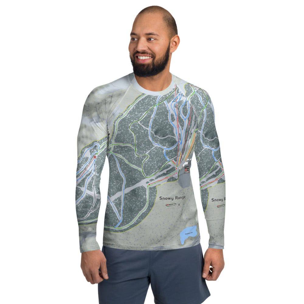 Snowy Range, Wyoming Ski Trail Map Men's Base Layer Top