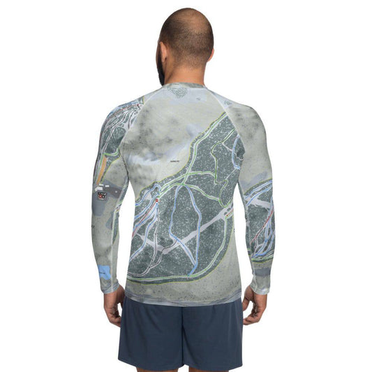 Snowy Range, Wyoming Ski Trail Map Men's Base Layer Top - Powderaddicts