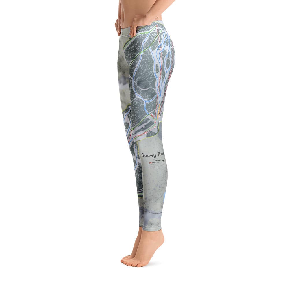 Snowy Range, Wyoming Ski Trail Map Women's Base Layer Bottom - Powderaddicts