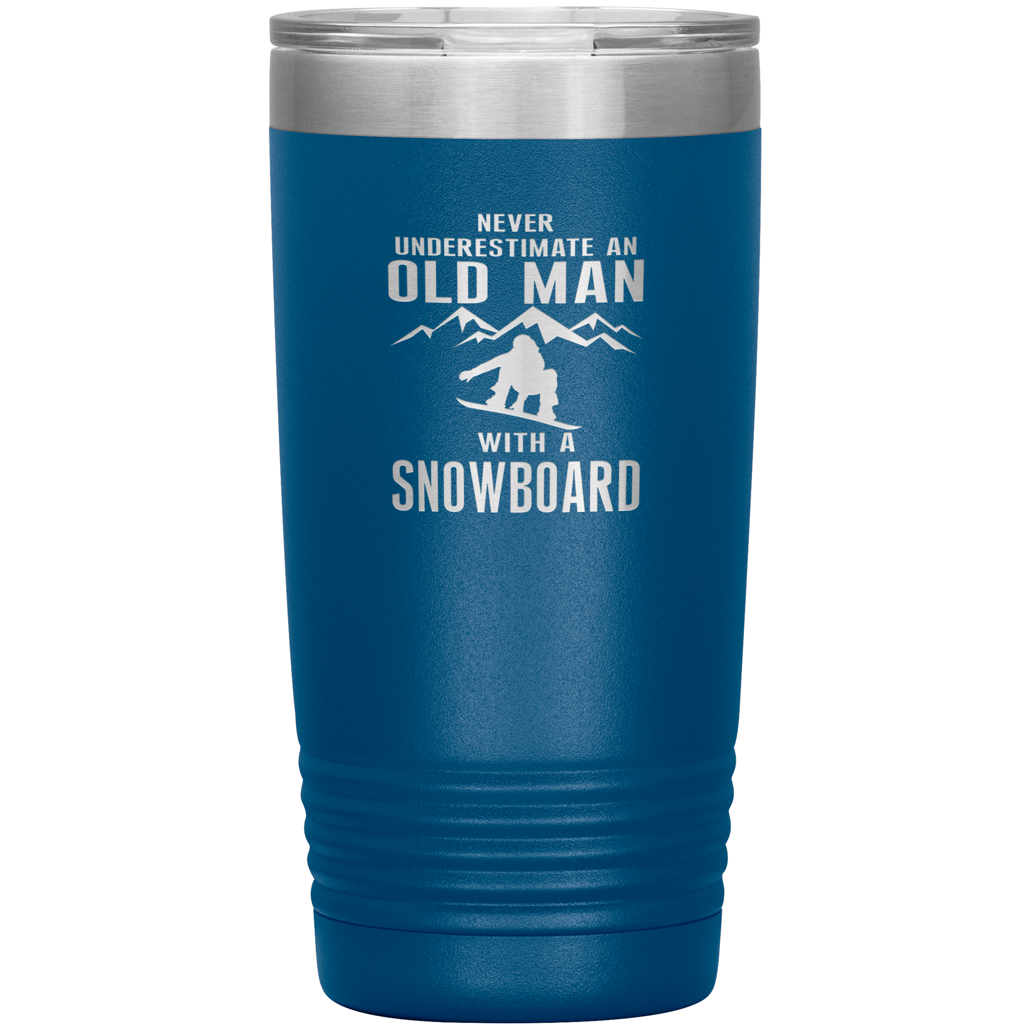 Never Underestimate An Old Man With A Snowboard 20oz Tumbler - Powderaddicts