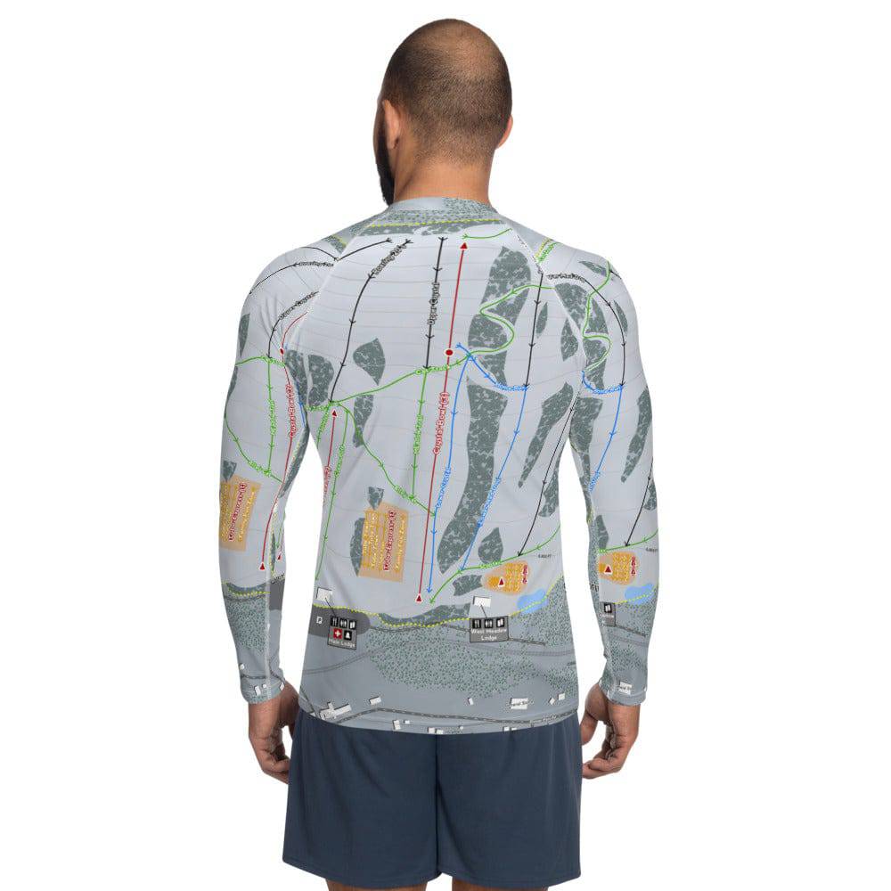 Soda Springs, California Ski Trail Map Men's Base Layer Top - Powderaddicts