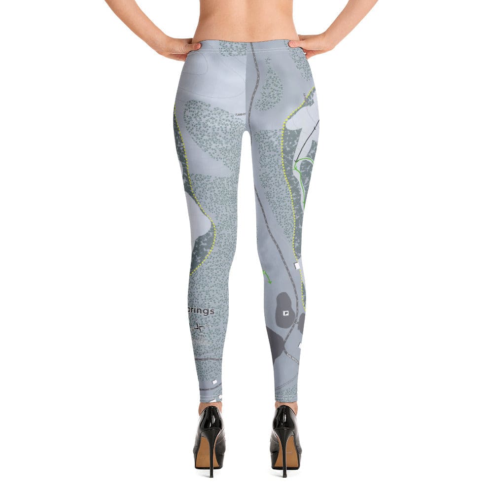 Soda Springs, California Ski Trail Map Women's Base Layer Bottom - Powderaddicts
