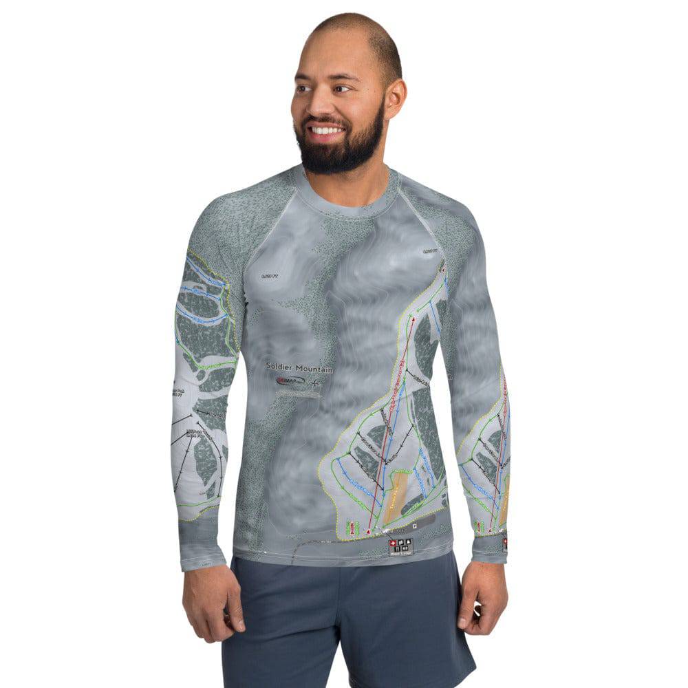 Soldier Mountain, Idaho Ski Trail Map Men's Base Layers