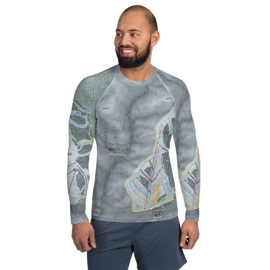 Soldier Mountain, Idaho Ski Trail Map Men's Base Layer Top - Powderaddicts