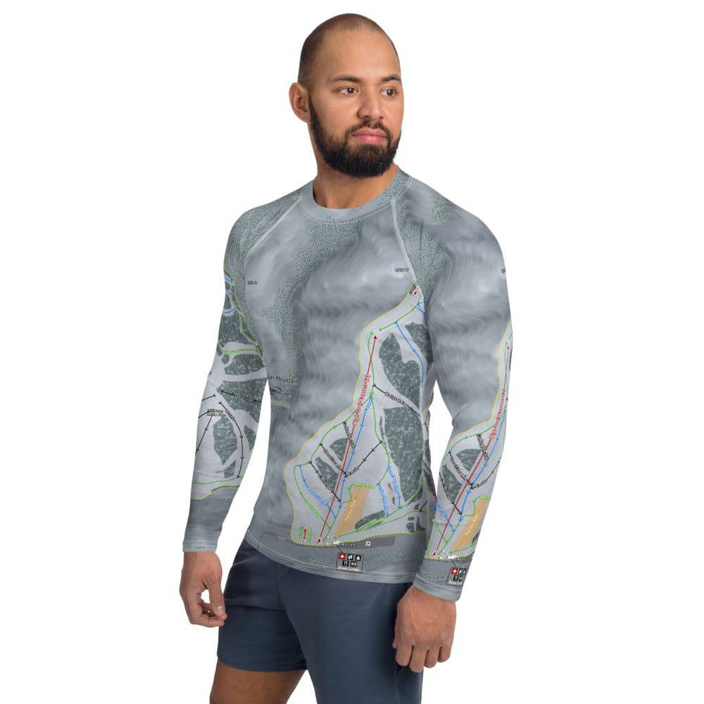 Soldier Mountain, Idaho Ski Trail Map Men's Base Layer Top - Powderaddicts