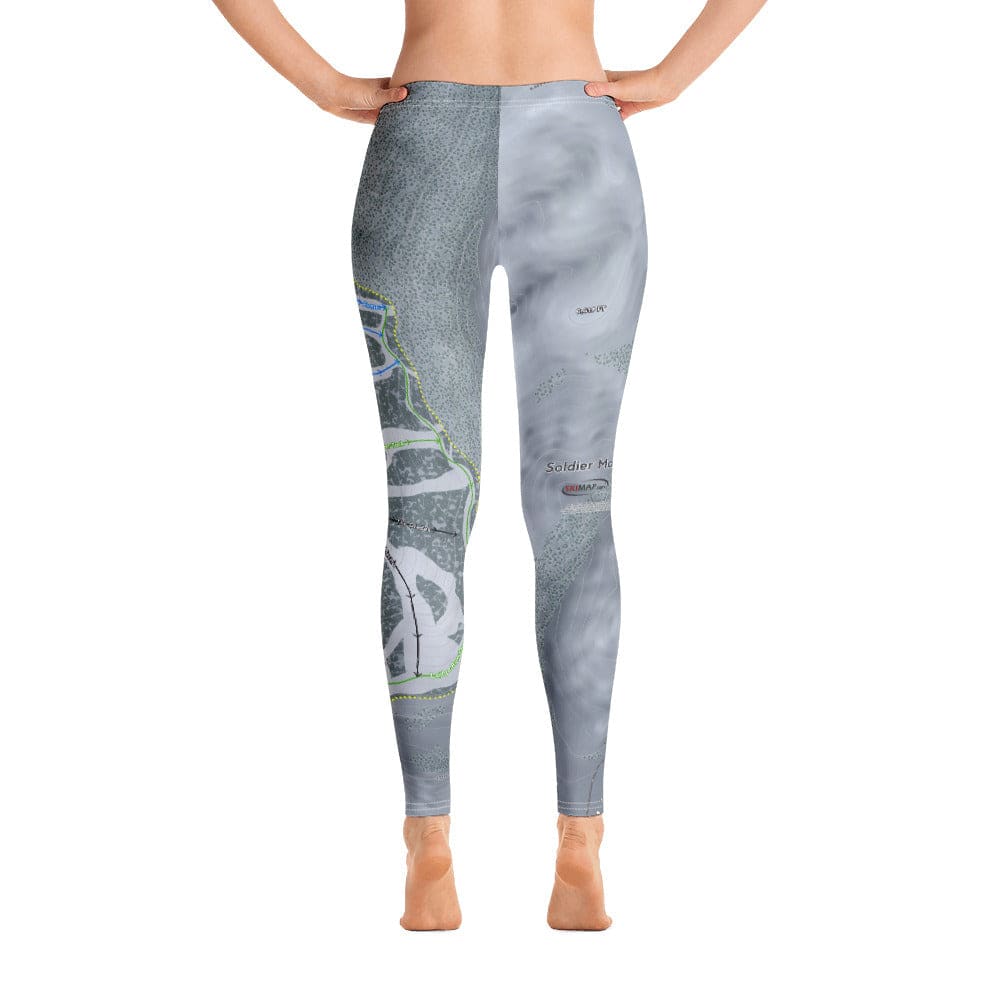 Soldier Mountain, Idaho Ski Trail Map Women's Base Layer Bottom - Powderaddicts
