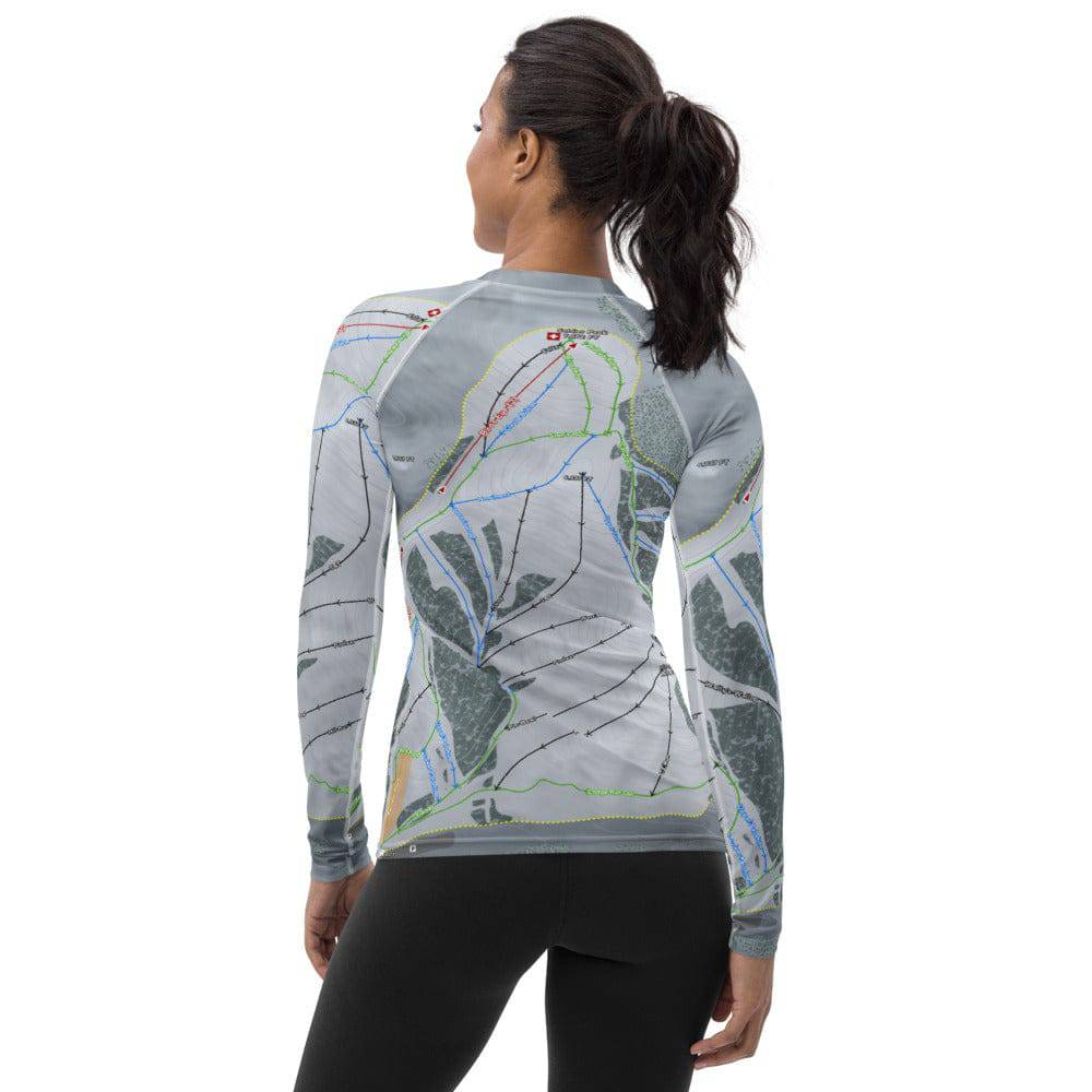 Soldier Mountain, Idaho Ski Trail Map Women's Base Layer Top - Powderaddicts