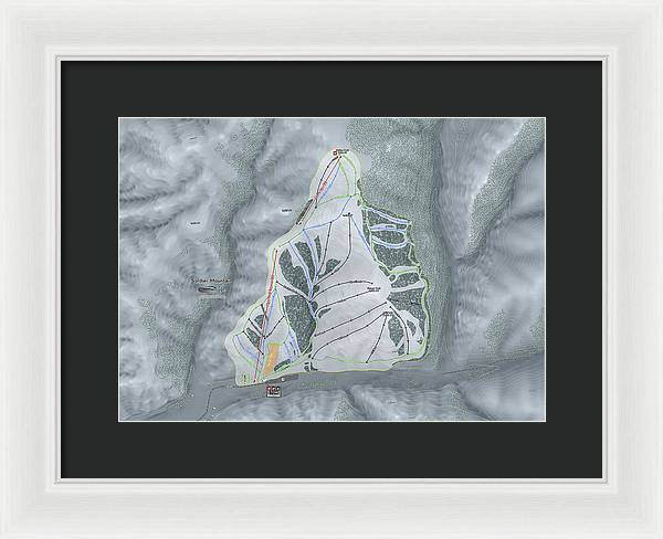 Soldier Mountain Ski Trail Map - Framed Print - Powderaddicts