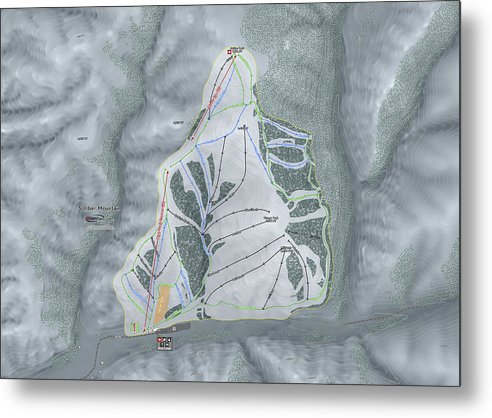 Soldier Mountain Ski Trail Map - Metal Print - Powderaddicts