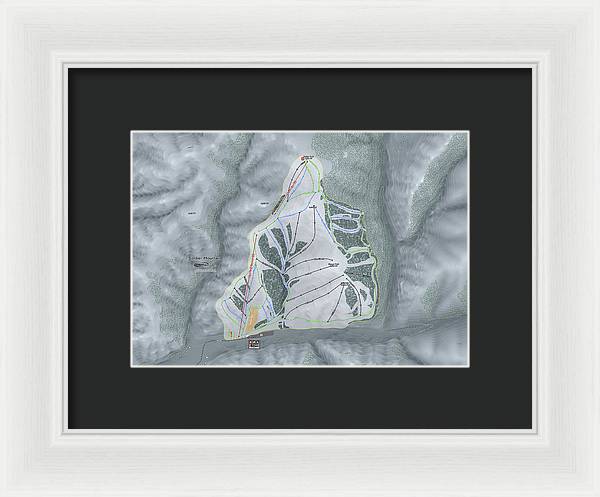 Soldier Mountain Ski Trail Map - Framed Print - Powderaddicts