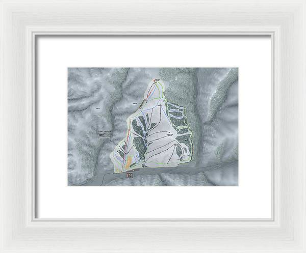 Soldier Mountain Ski Trail Map - Framed Print - Powderaddicts