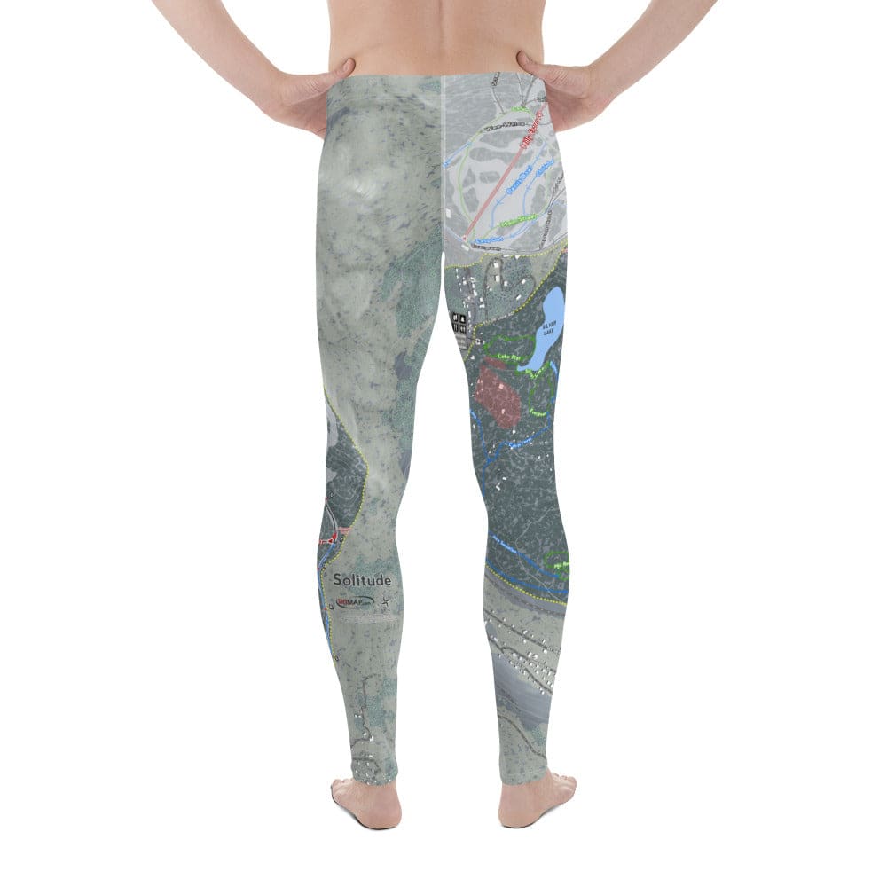 Solitude, Utah Ski Trail Map Men's Base Layer Bottom - Powderaddicts