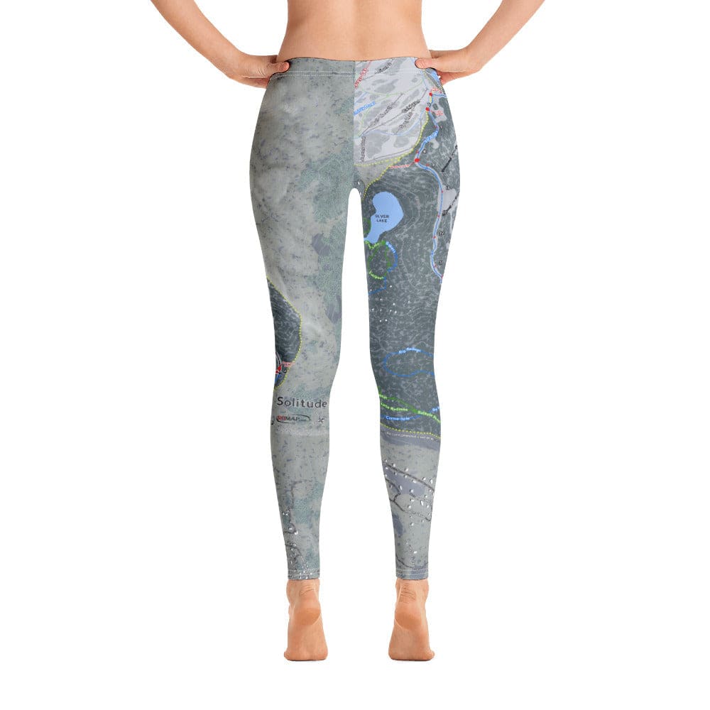Solitude, Utah Ski Trail Map Women's Base Layer Bottom - Powderaddicts