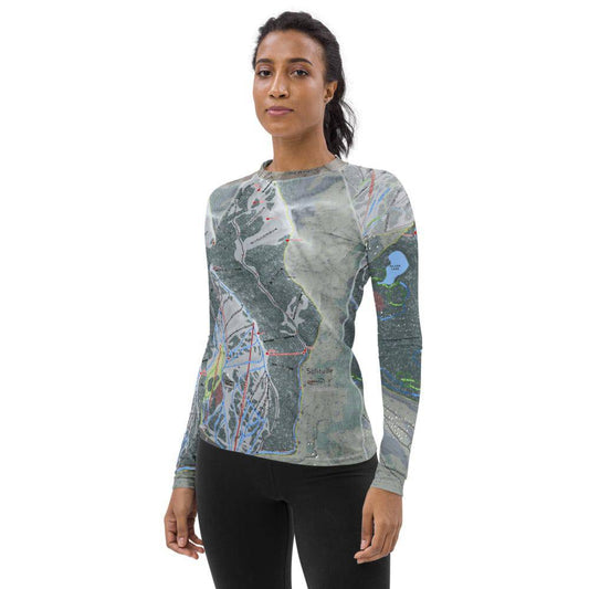 Solitude, Utah Ski Trail Map Women's Base Layer Top - Powderaddicts