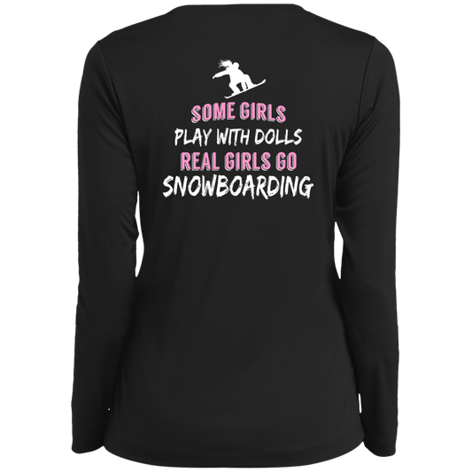 Some Girls Play With Dolls Real Girls Go Snowboarding Long Sleeves - Powderaddicts