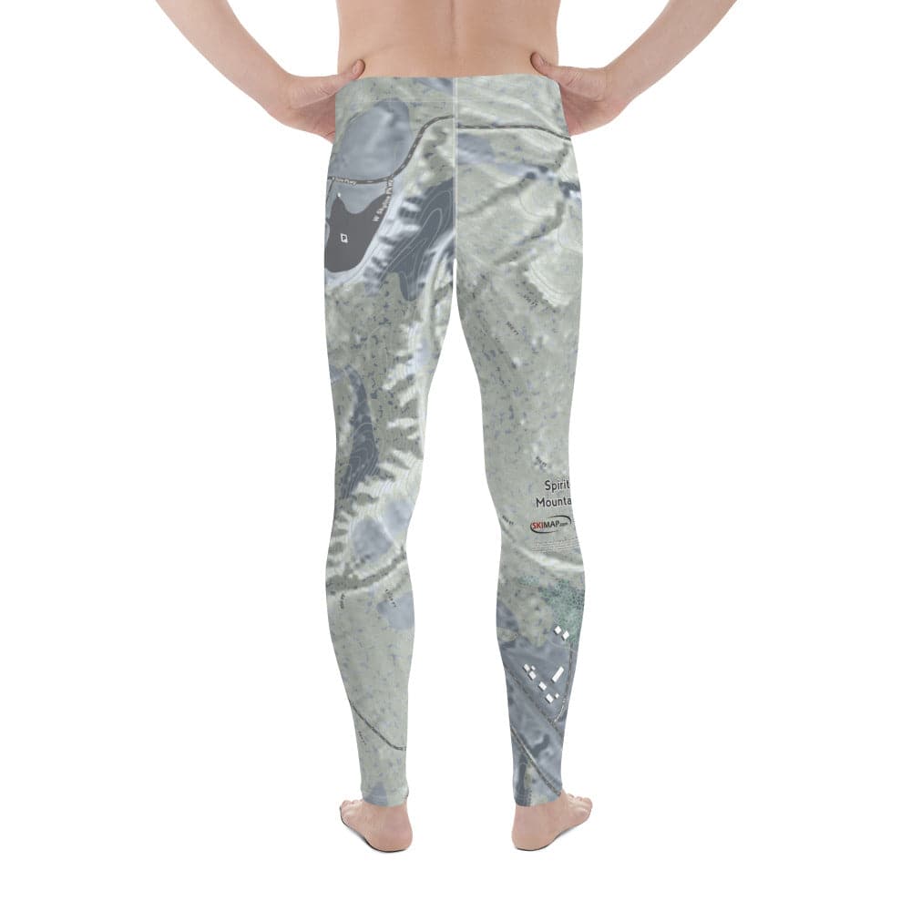 Spirit Mountain, Minnesota Ski Trail Map Men's Base Layer Bottom - Powderaddicts