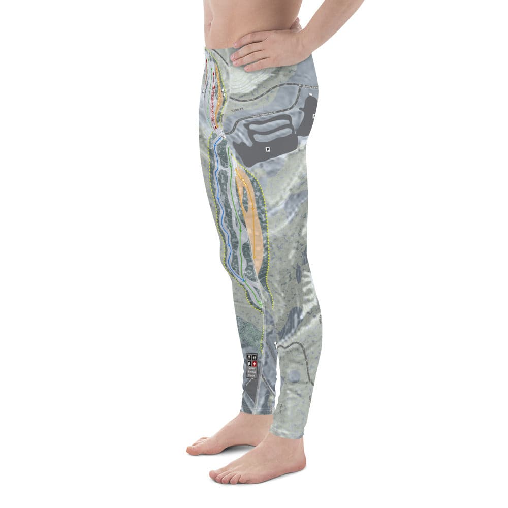 Spirit Mountain, Minnesota Ski Trail Map Men's Base Layer Bottom - Powderaddicts