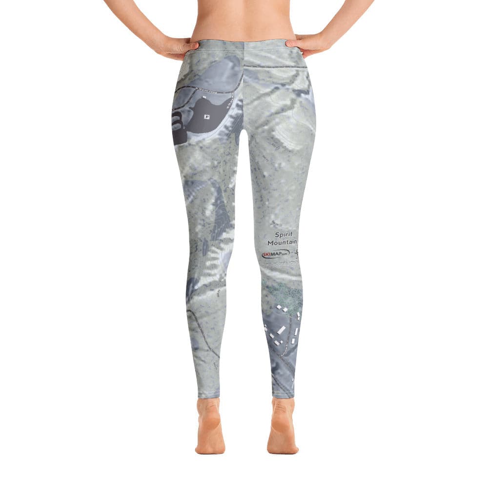 Spirit Mountain, Minnesota Ski Trail Map Women's Base Layer Bottom - Powderaddicts