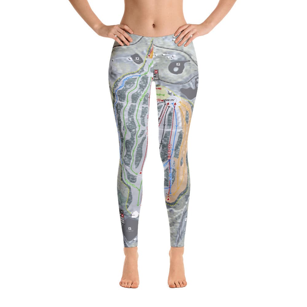 Spirit Mountain, Minnesota Ski Trail Map Women's Base Layer Bottom - Powderaddicts