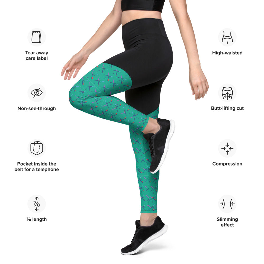 PDX Airport Sports Leggings - Powderaddicts