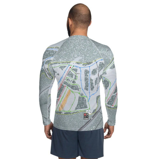 Spout Springs, Oregon Ski Trail Map Men's Base Layer Top - Powderaddicts