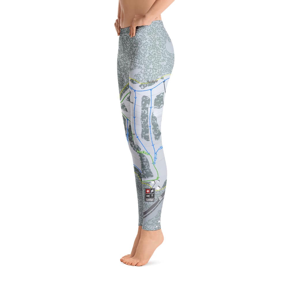 Spout Springs, Oregon Ski Trail Map Women's Base Layer Bottom - Powderaddicts