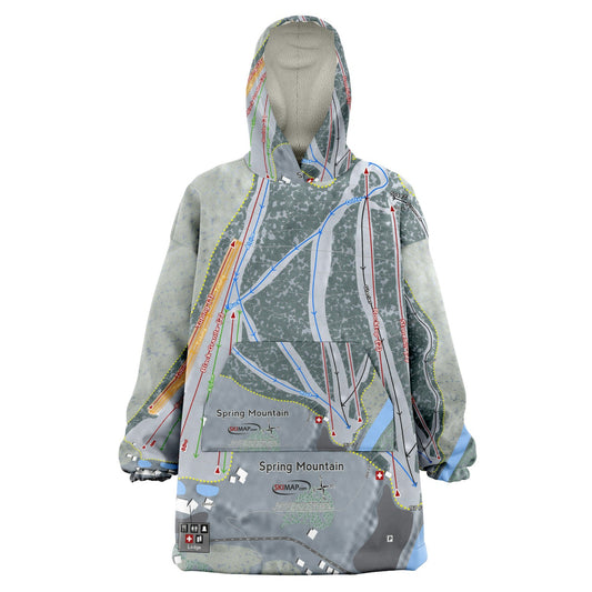 Spring Mountain, Pennsylvania Ski Trail Map Snuggie - Powderaddicts