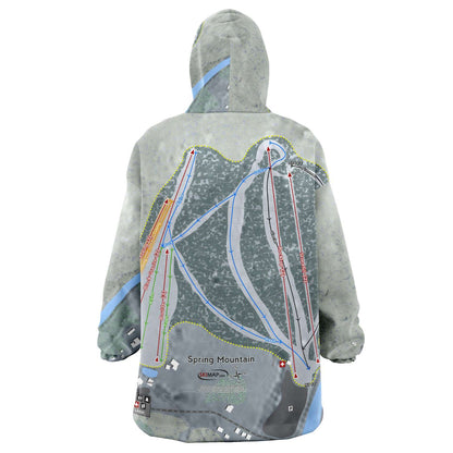 Spring Mountain, Pennsylvania Ski Trail Map Snuggie - Powderaddicts
