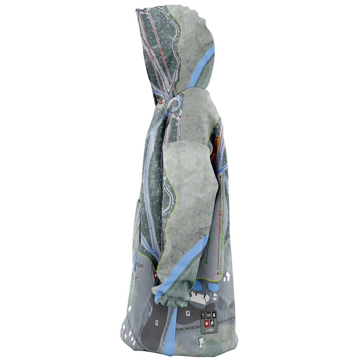 Spring Mountain, Pennsylvania Ski Trail Map Snuggie - Powderaddicts