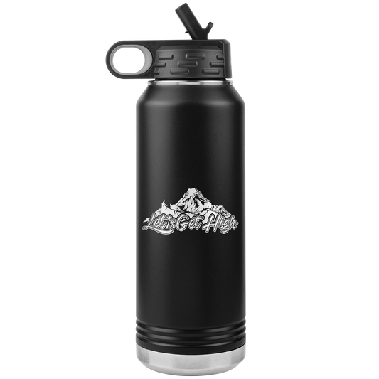 Let's Get High 32oz Water Bottle Tumbler - Powderaddicts