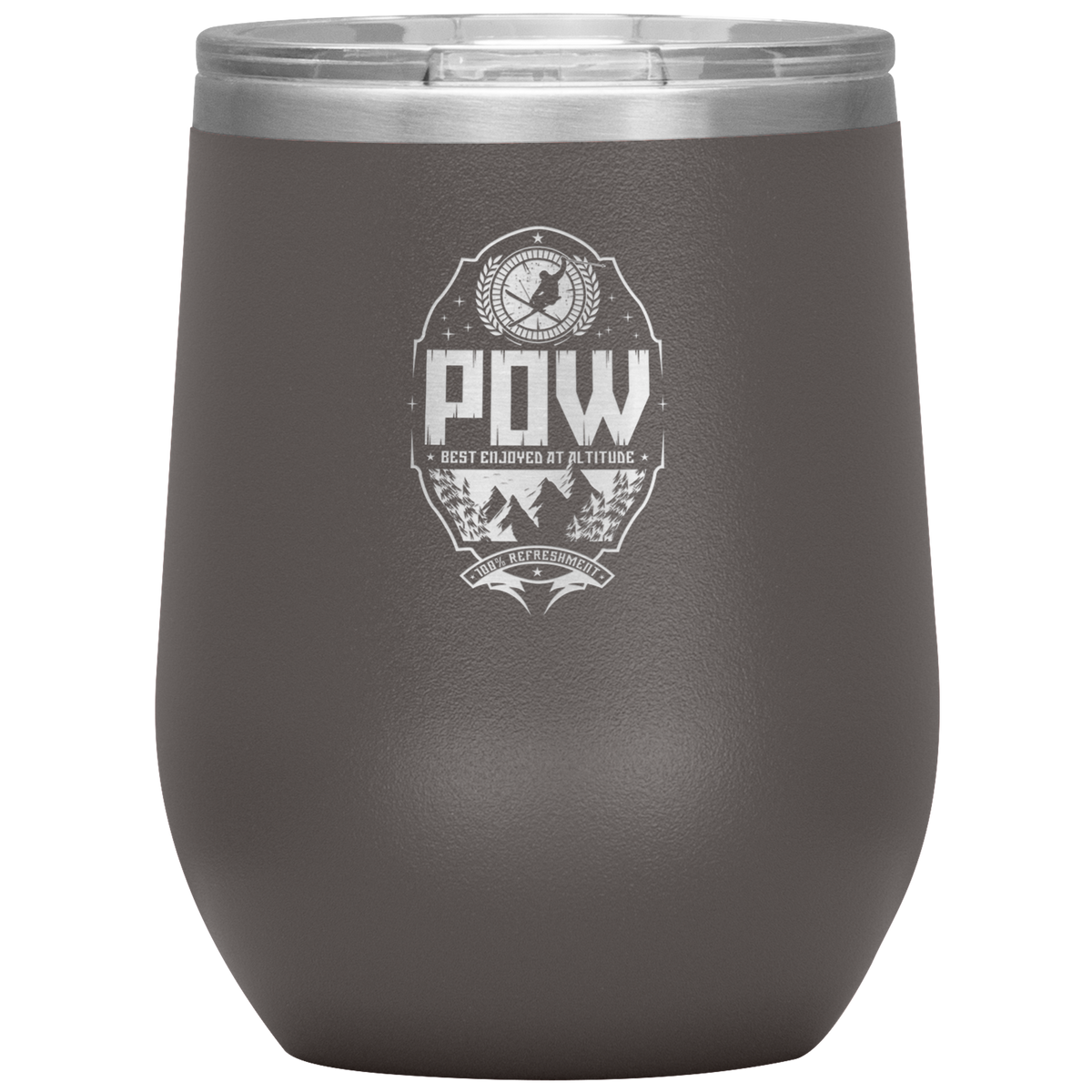 Pow Best Enjoyed At Altitude Wine 12oz Tumbler - Powderaddicts