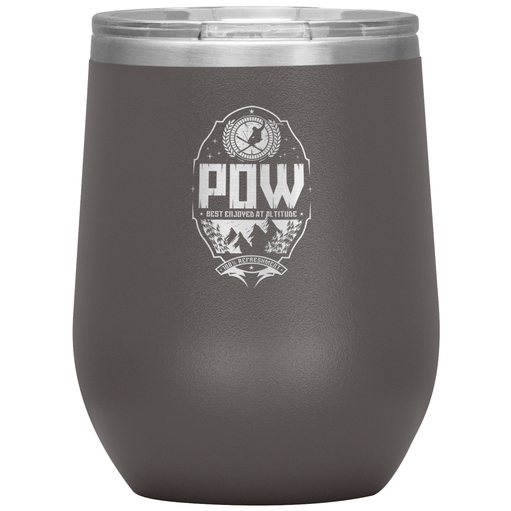Pow Best Enjoyed At Altitude Wine 12oz Tumbler - Powderaddicts