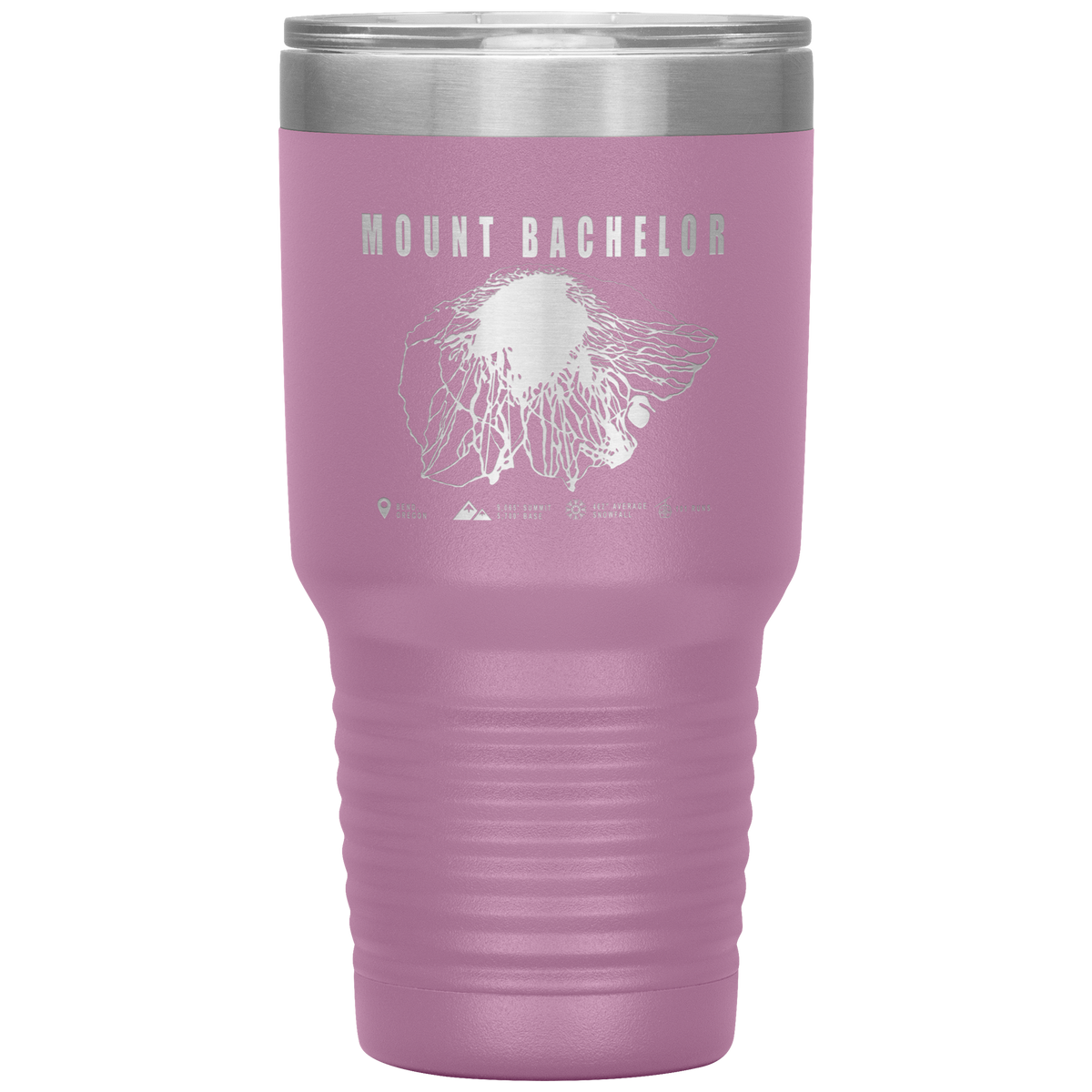Mount Bachelor, Oregon Ski Trail Map 30oz Tumbler - Powderaddicts